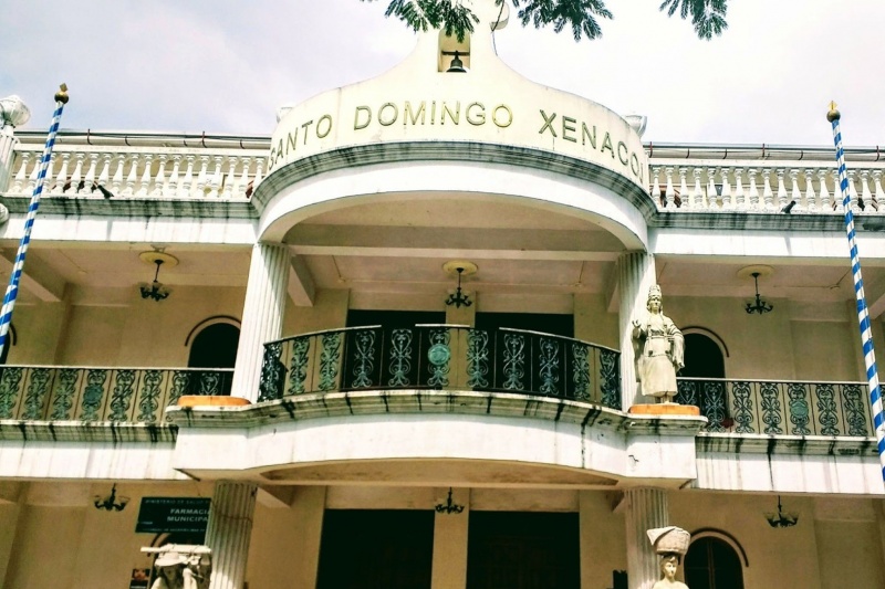 Frontispicio del Palacio Municipal de Xenacoj.